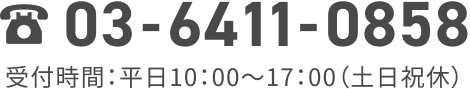 お問い合わせ先電話番号：03-6411-0858