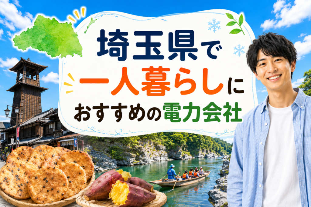 【埼玉県】1人暮らしにおすすめの電力会社3選｜賃貸・少量使用向けの選び方