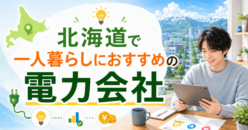 【北海道】1人暮らしにおすすめの電力会社3選｜札幌・道央の賃貸向け