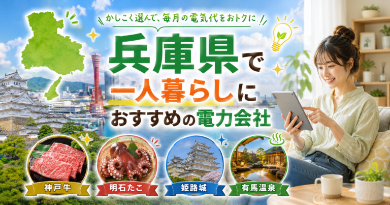 【兵庫県】1人暮らしにおすすめの電力会社3選｜神戸・阪神間の賃貸向け