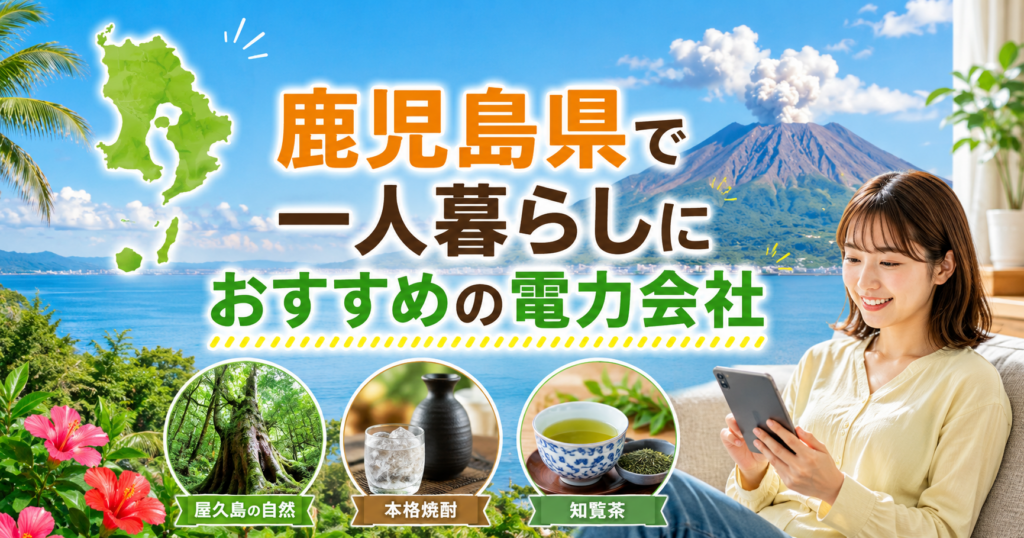 【鹿児島県】1人暮らしにおすすめの電力会社3選|鹿児島市・霧島の賃貸向け