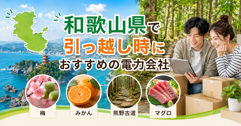 【和歌山県】引っ越し時におすすめの電力会社3選